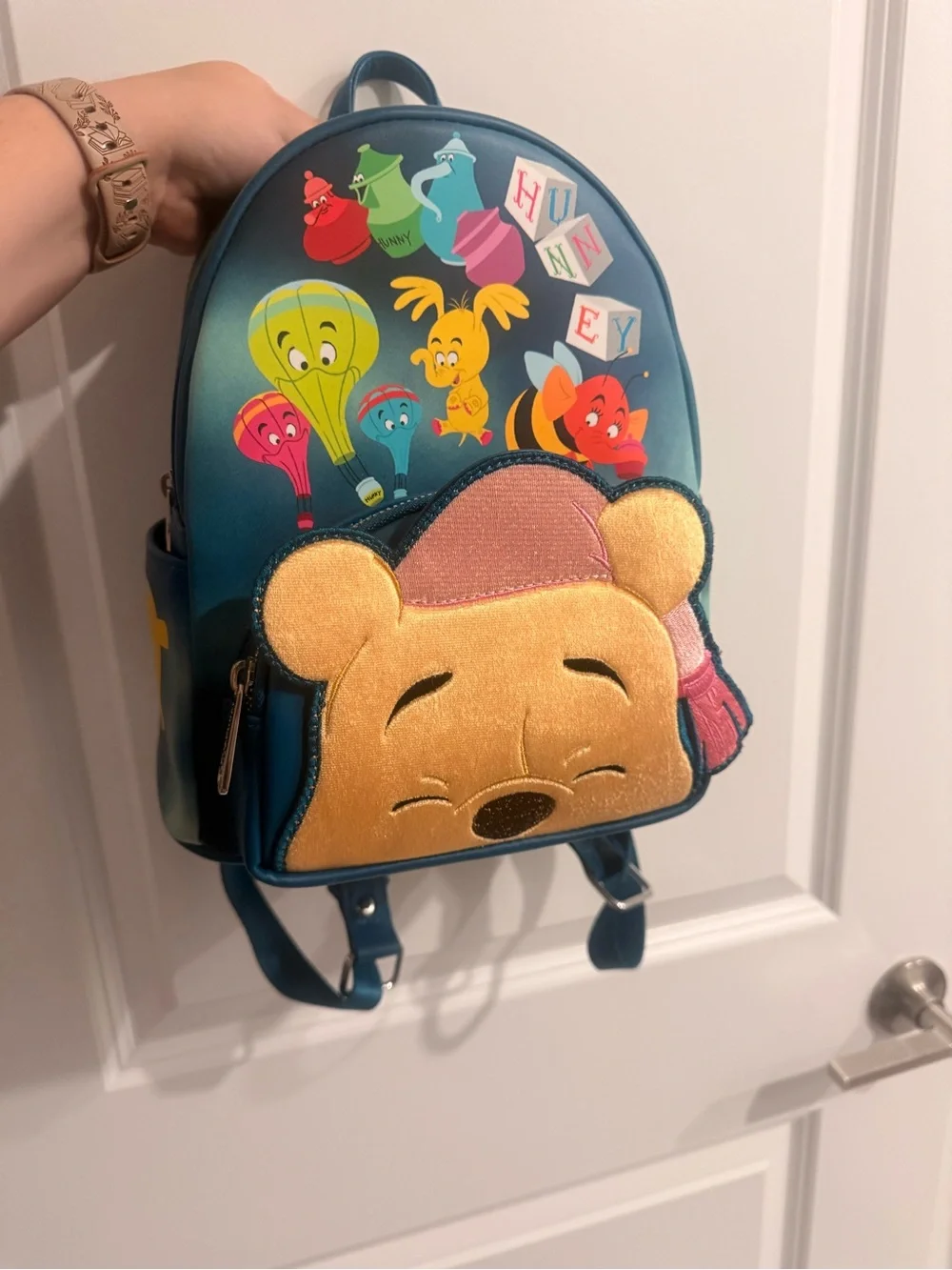 Disney Loungefly Winnie the Pooh Teal Character Mini Backpack